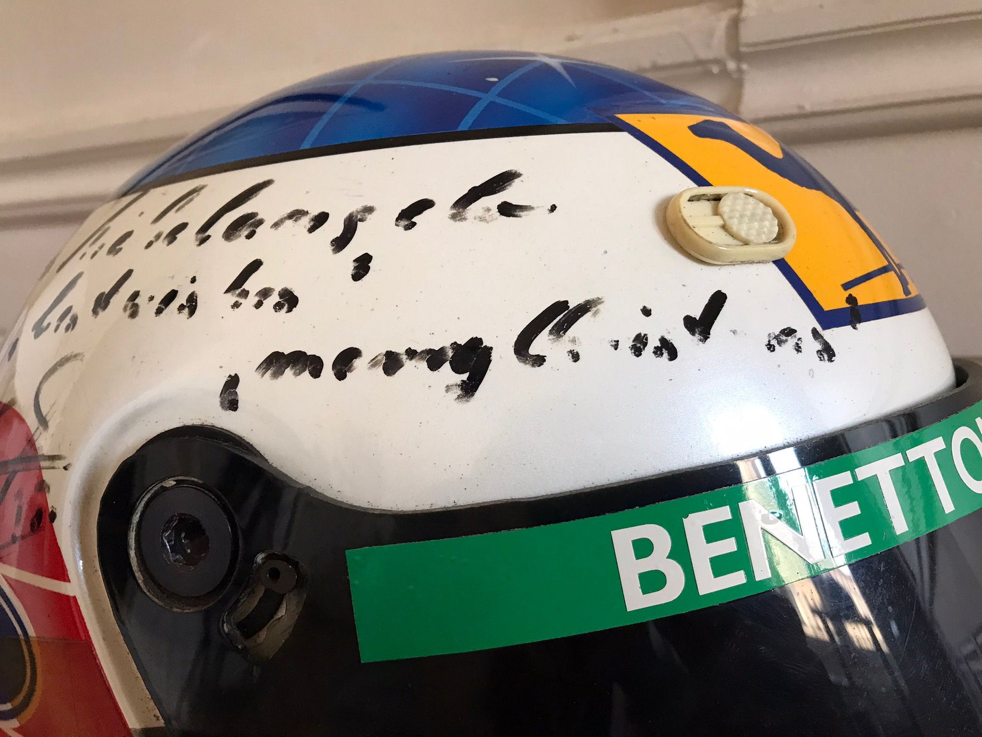 Original Michael Schumacher's 1993 Signed Bell Helmet - TheArsenale