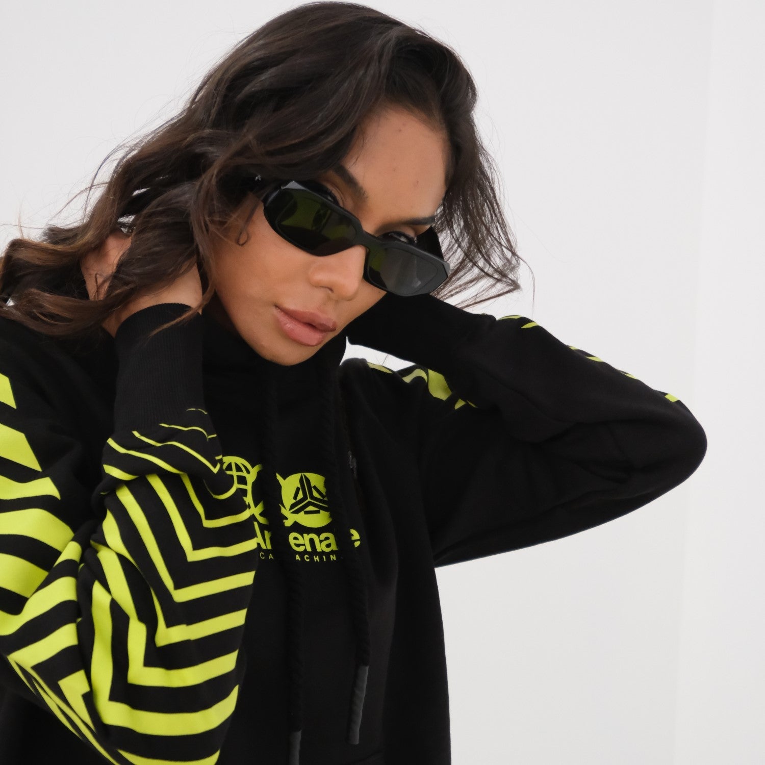 TRANSMISSION HOODIE BLACK YELLOW - TheArsenale