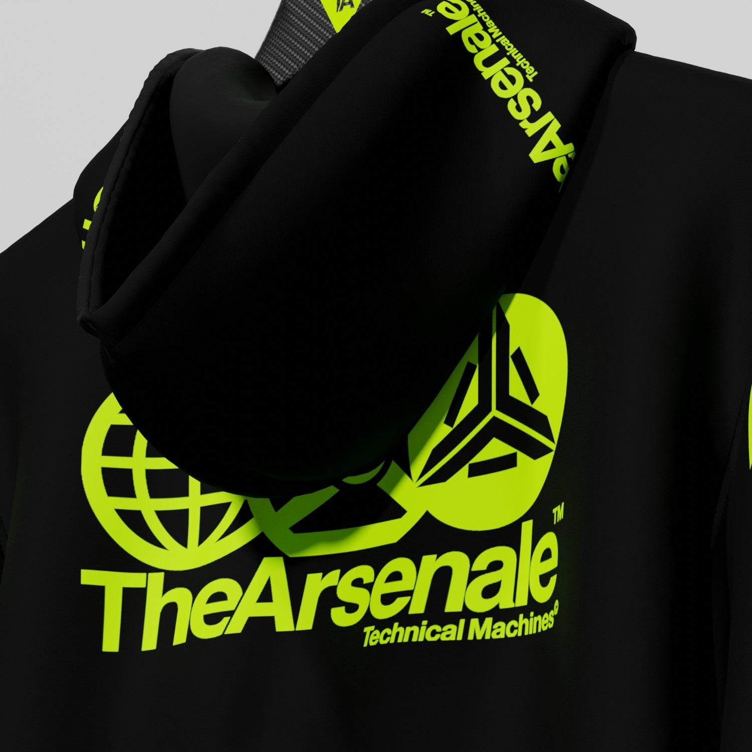 TRANSMISSION HOODIE BLACK YELLOW - TheArsenale
