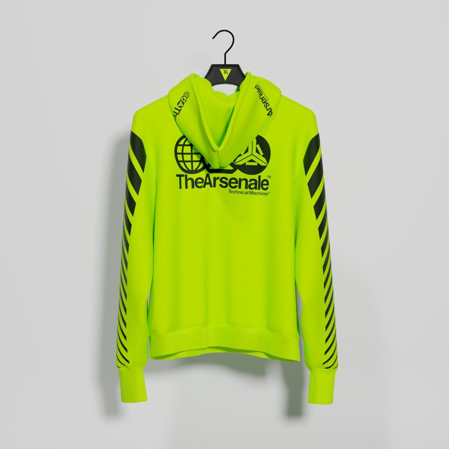 TRANSMISSION HOODIE YELLOW BLACK - TheArsenale