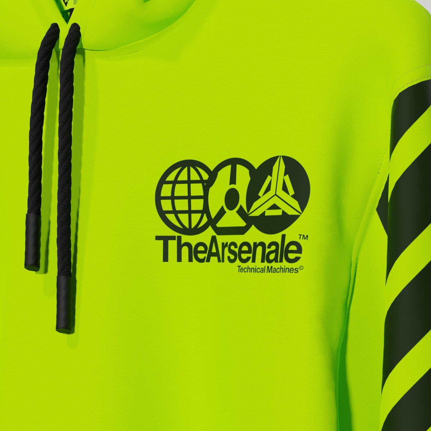 TRANSMISSION HOODIE YELLOW BLACK - TheArsenale